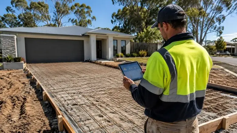 Base preparation before a concrete driveway pour in Perth