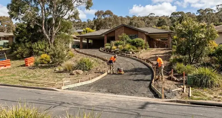 Concrete driveway preparation and base compaction for new driveway installation in Perth WA