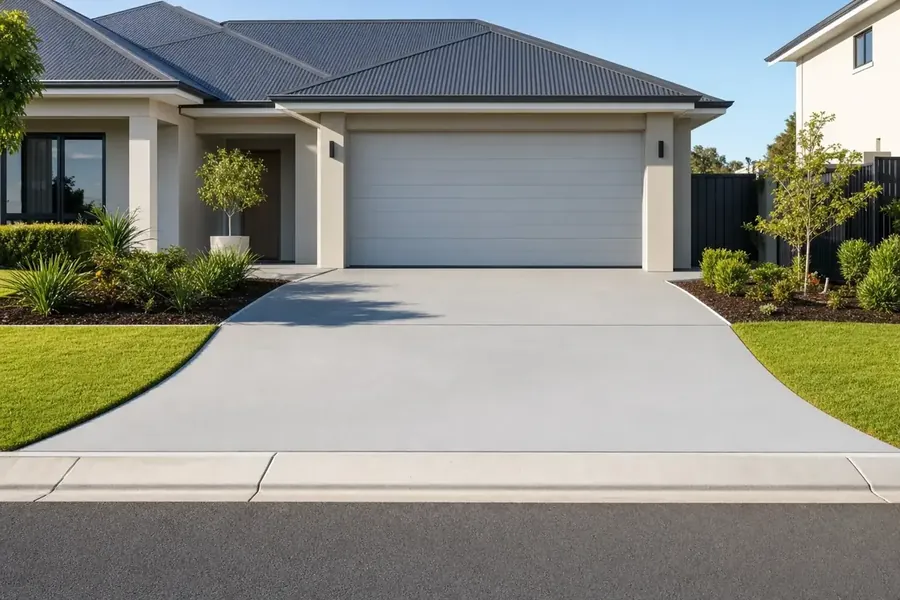 Concrete crossover in front of a Perth home