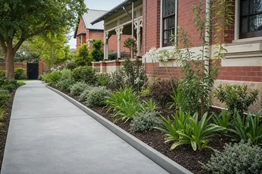 Concrete path shown at an angle